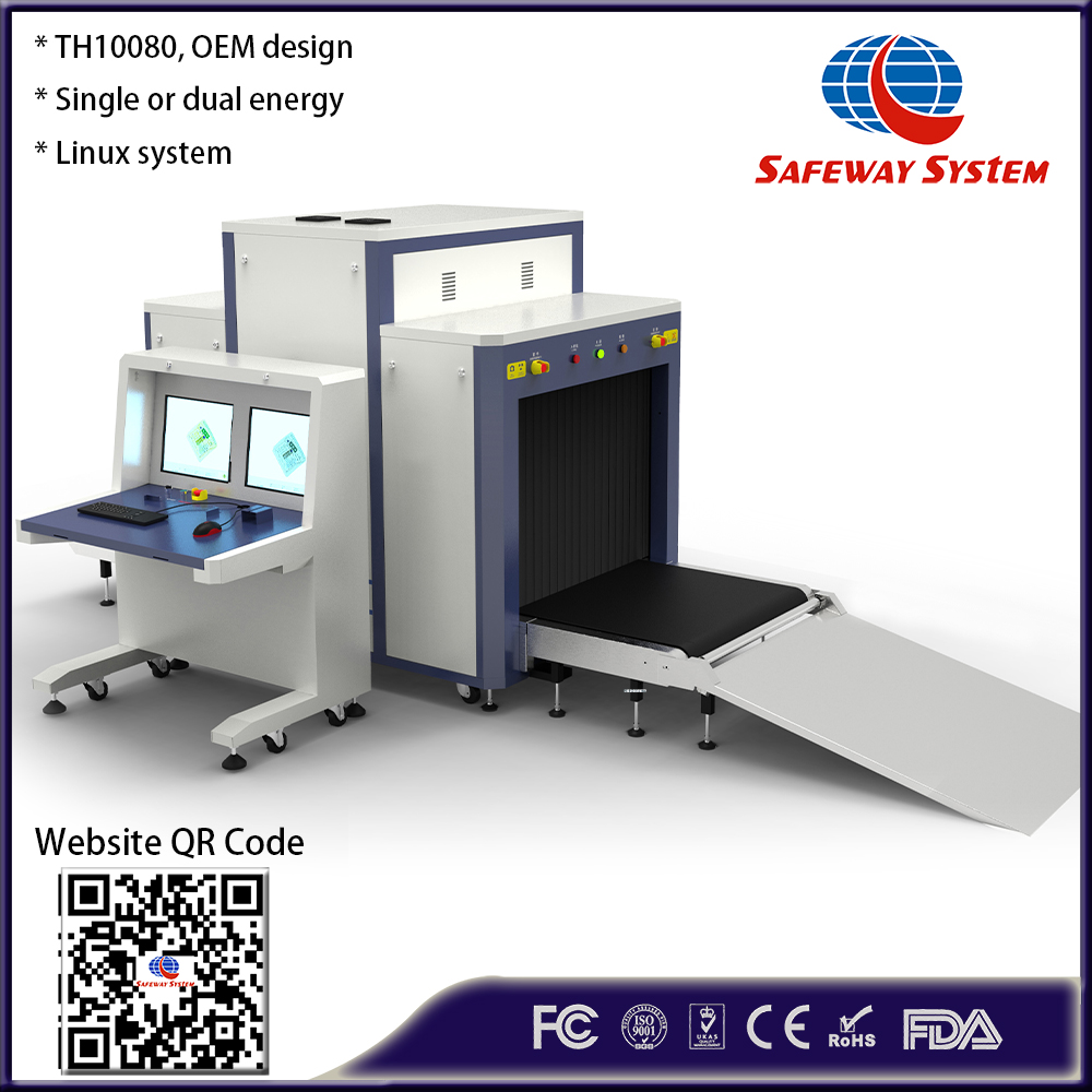 China OEM Nuevo escáner de rayos X para equipaje para carga grande y detección de seguridad de maletas ZA10080A