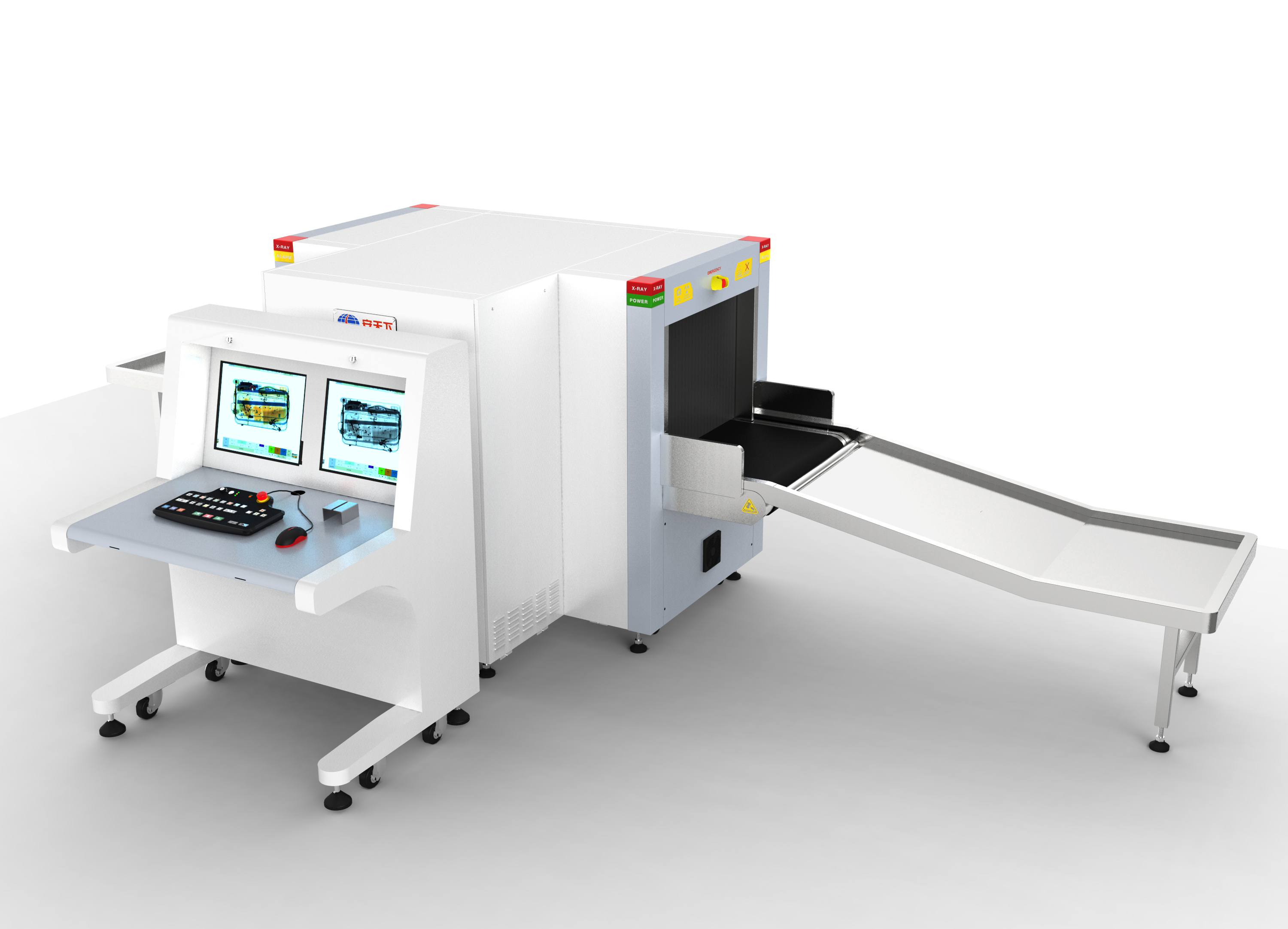 Escáner de equipaje de rayos X de doble vista para inspección de seguridad